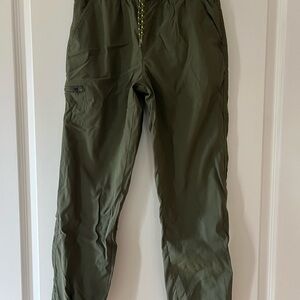 Boys Fleece Lined Olive Green Pants